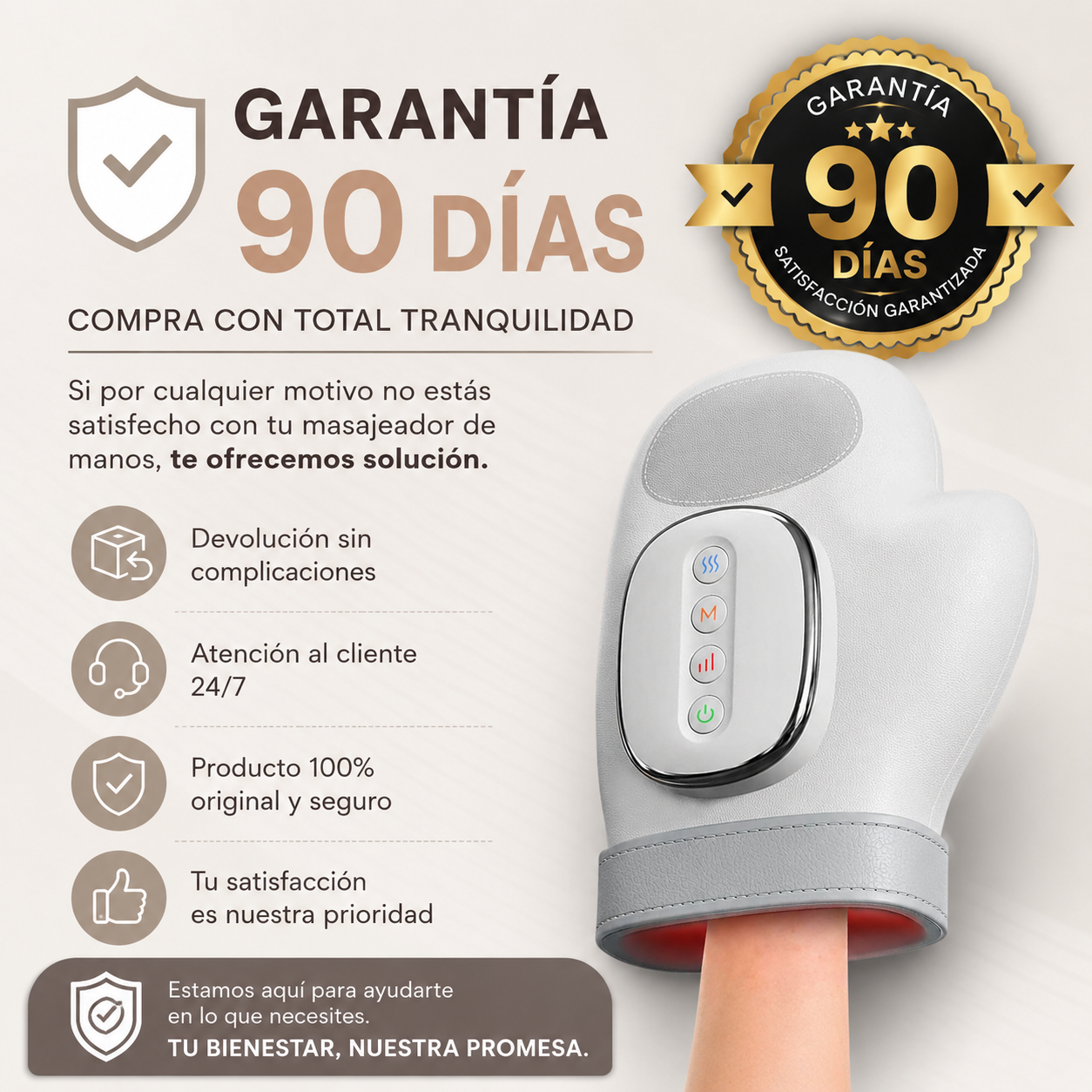 Garantía 90 dias Guante
