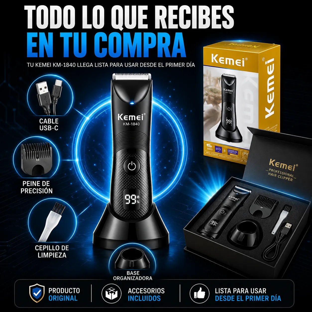 Máquina Rasuradora Kemei