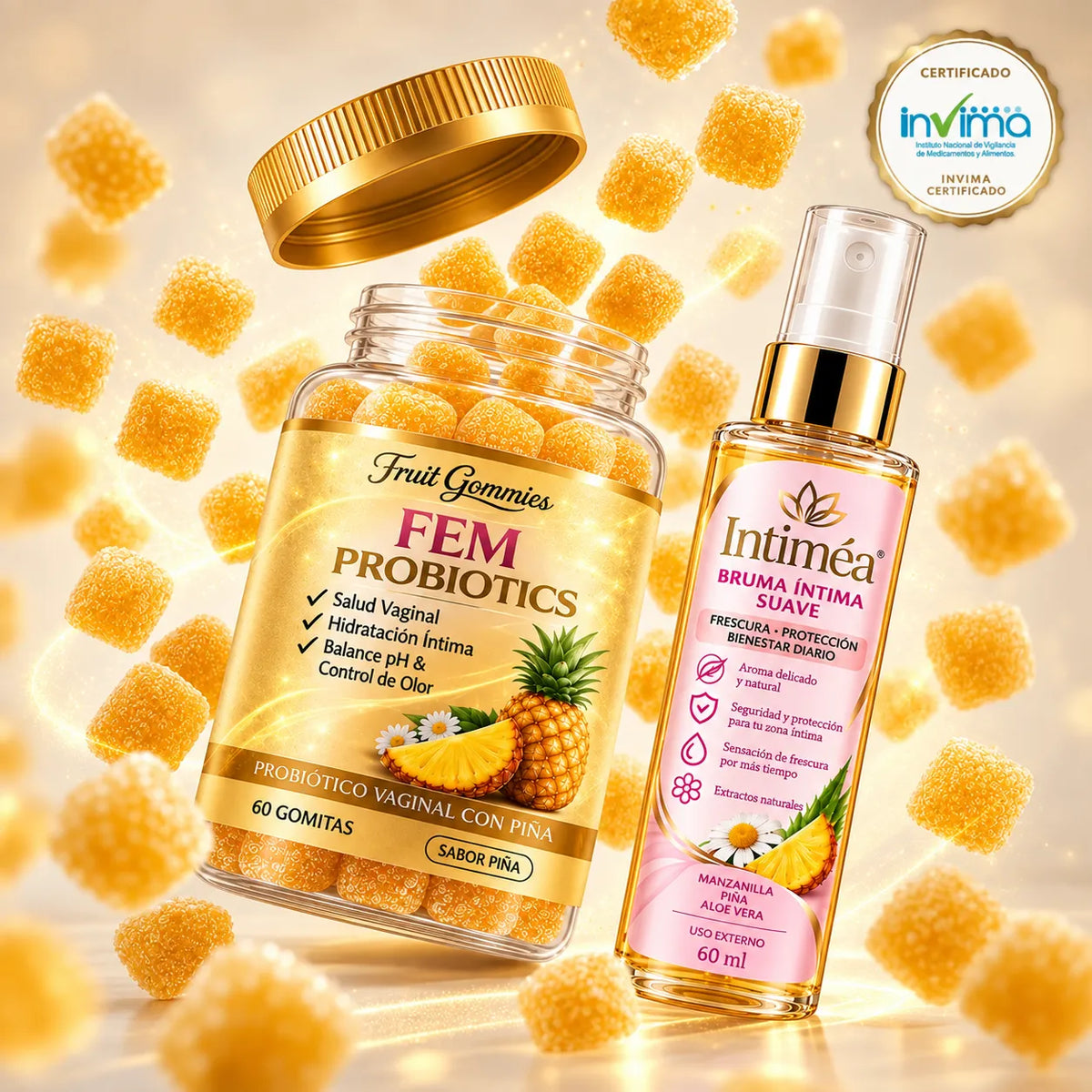 FEM PROBIOTICS + SPLASH INTIMO PH VAGINAL