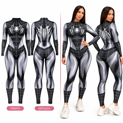 Enterizo mujer araña negro hallowwen