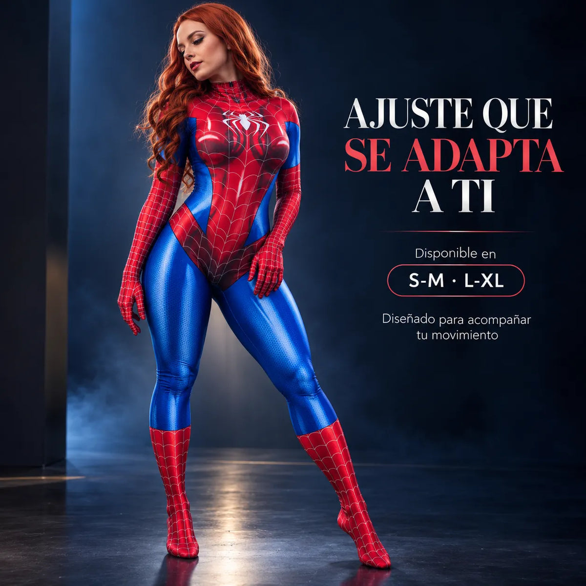 Enterizo mujer araña rojo halloween