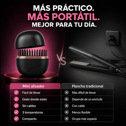 Cepillo alisador plancha cabello mini
