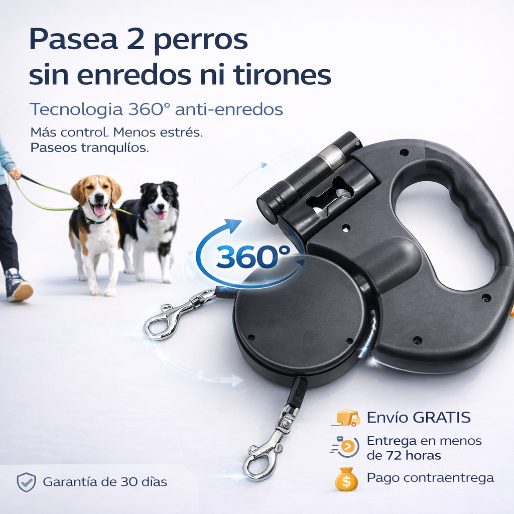 Correa para perros de doble tracción ret