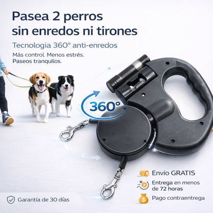 Correa para perros de doble tracción ret
