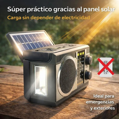 RADIO SOLAR RECARGABLE 3 EN 1