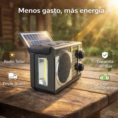 RADIO SOLAR RECARGABLE 3 EN 1