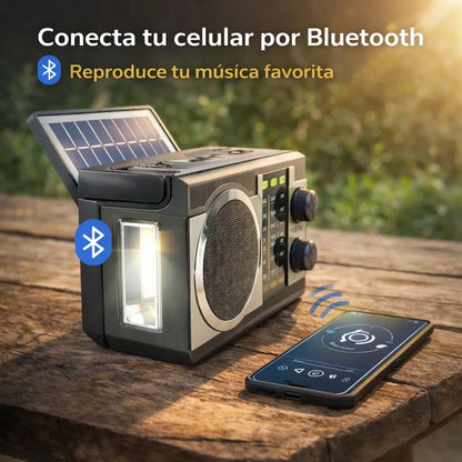 RADIO SOLAR RECARGABLE 3 EN 1