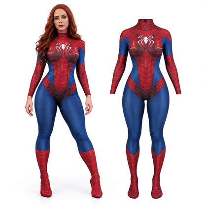 Enterizo mujer araña rojo halloween