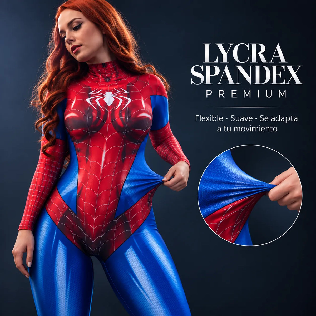 Enterizo mujer araña rojo halloween