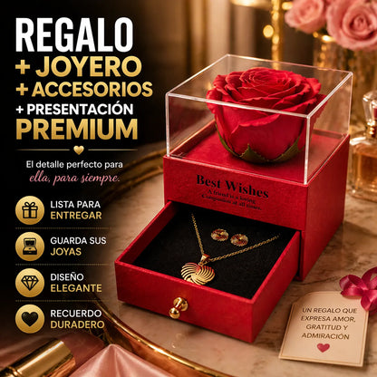JOYERO CON ROSA