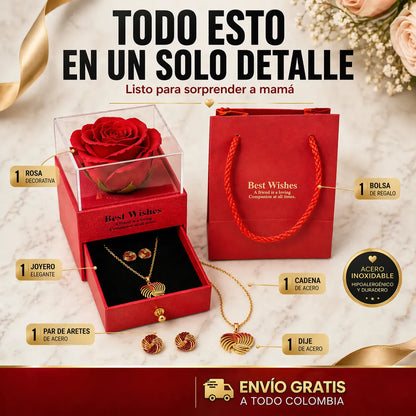 JOYERO CON ROSA