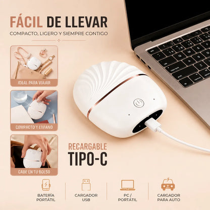 Mini Cepillo Alisador Recargable