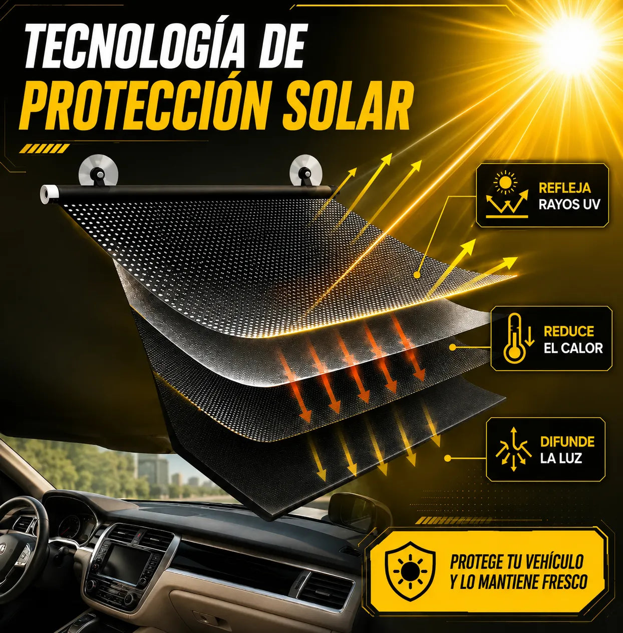 PERSIANA ENROLLABLE RETRACTIL VEHICULO