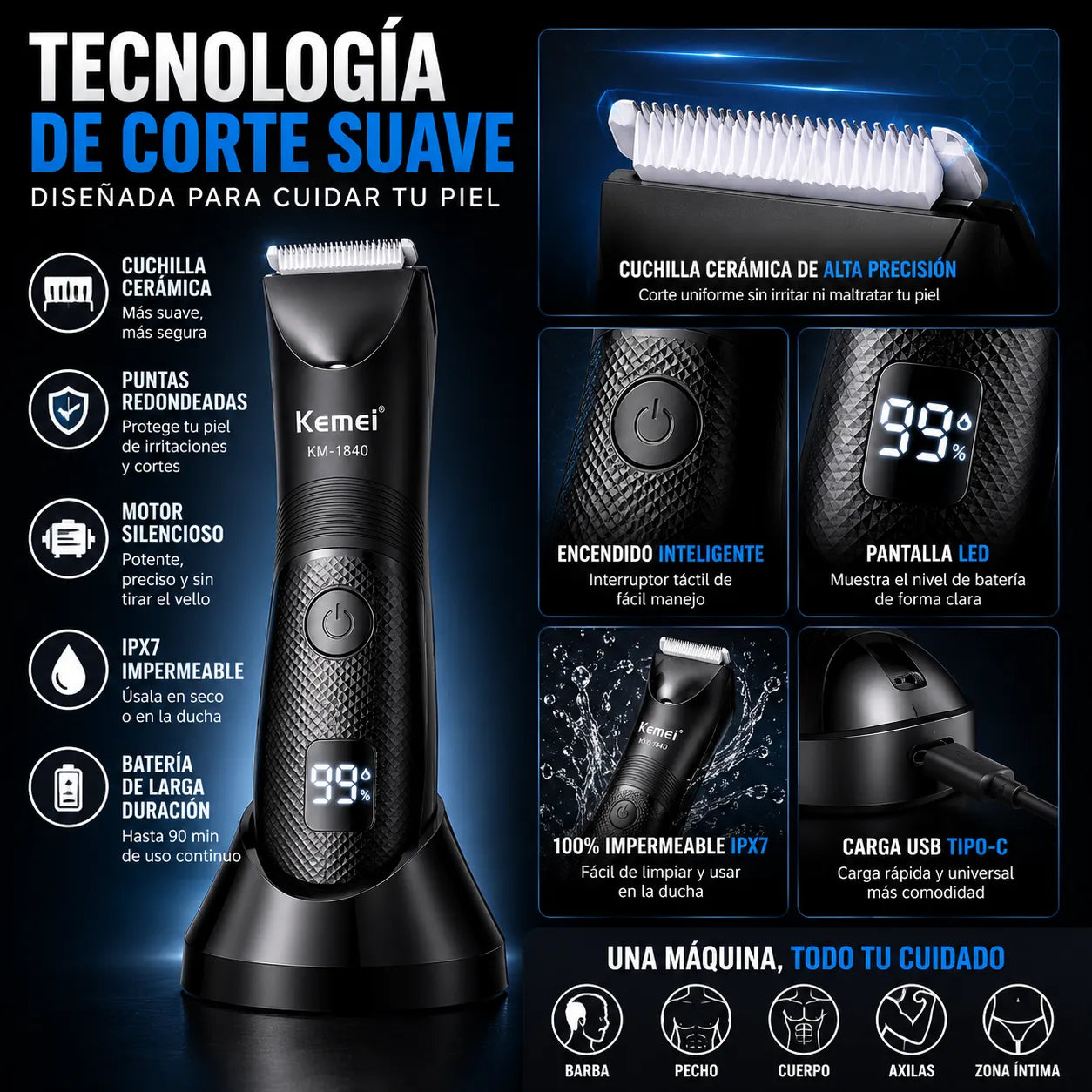 Máquina Rasuradora Kemei