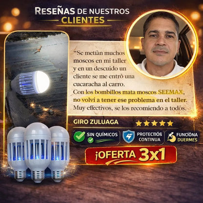 BOMBILLO MATA MOSCA SEEMAX E27 X3