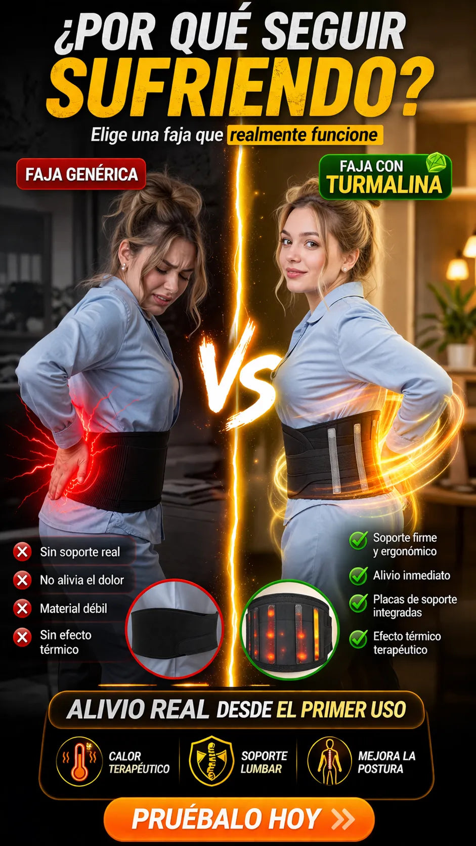 Faja Termica Lumbalgia Turmalina
