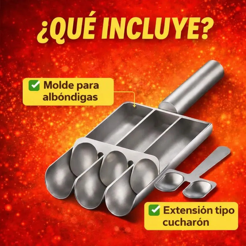 CUCHARA PARA ALBONDIGAS EN ACERO INOXIDABLE