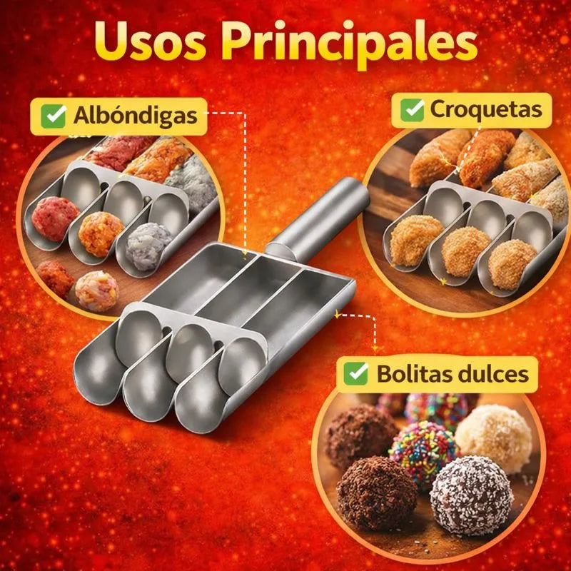 CUCHARA PARA ALBONDIGAS EN ACERO INOXIDABLE
