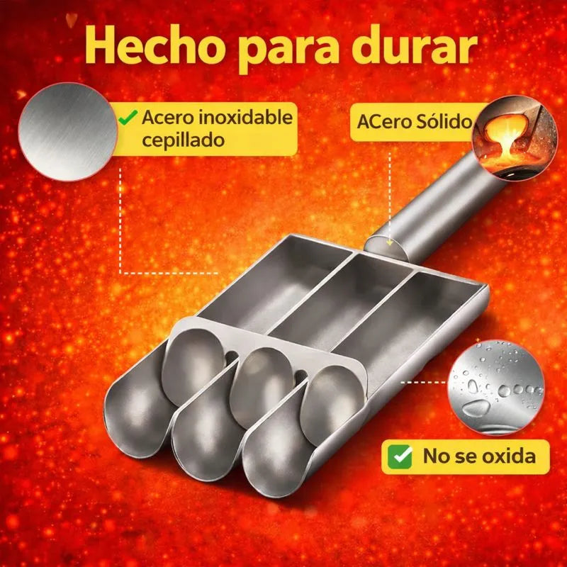 CUCHARA PARA ALBONDIGAS EN ACERO INOXIDABLE