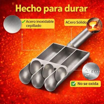 CUCHARA PARA ALBONDIGAS EN ACERO INOXIDABLE