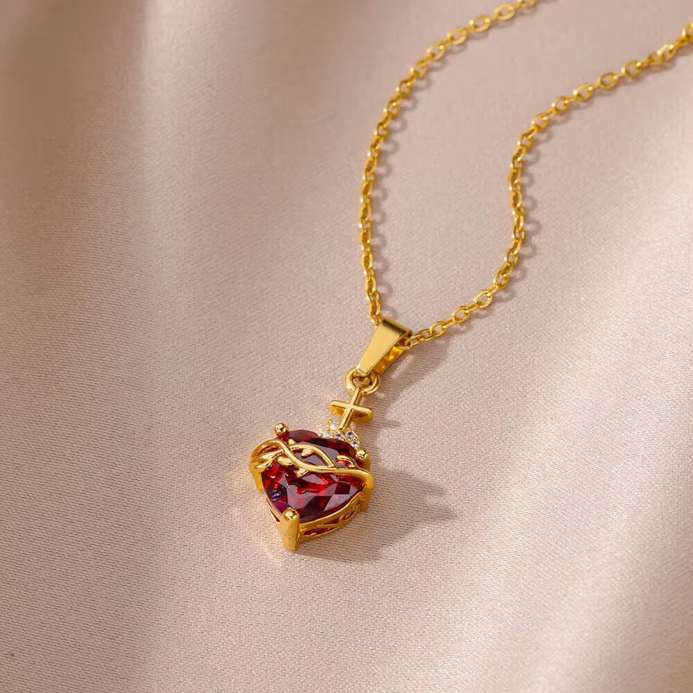 Set Collar y Anillo Sagrado Corazón