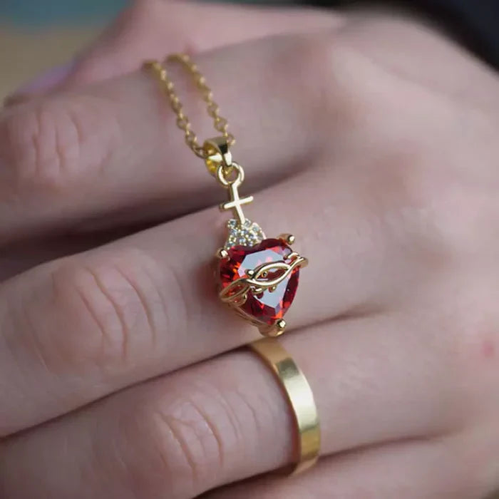 Set Collar y Anillo Sagrado Corazón