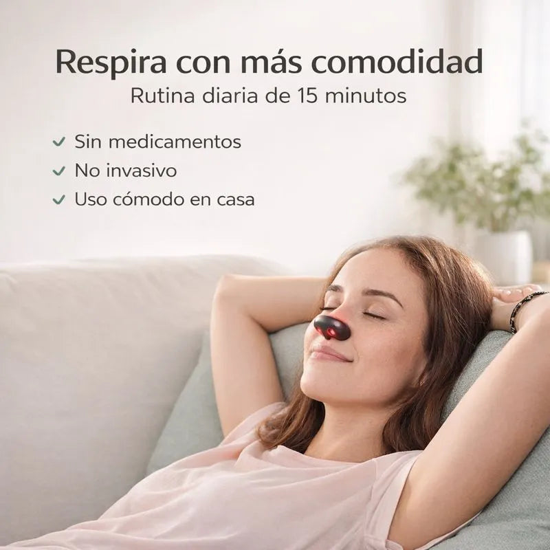 Dispositivo de terapia nasal luz roja