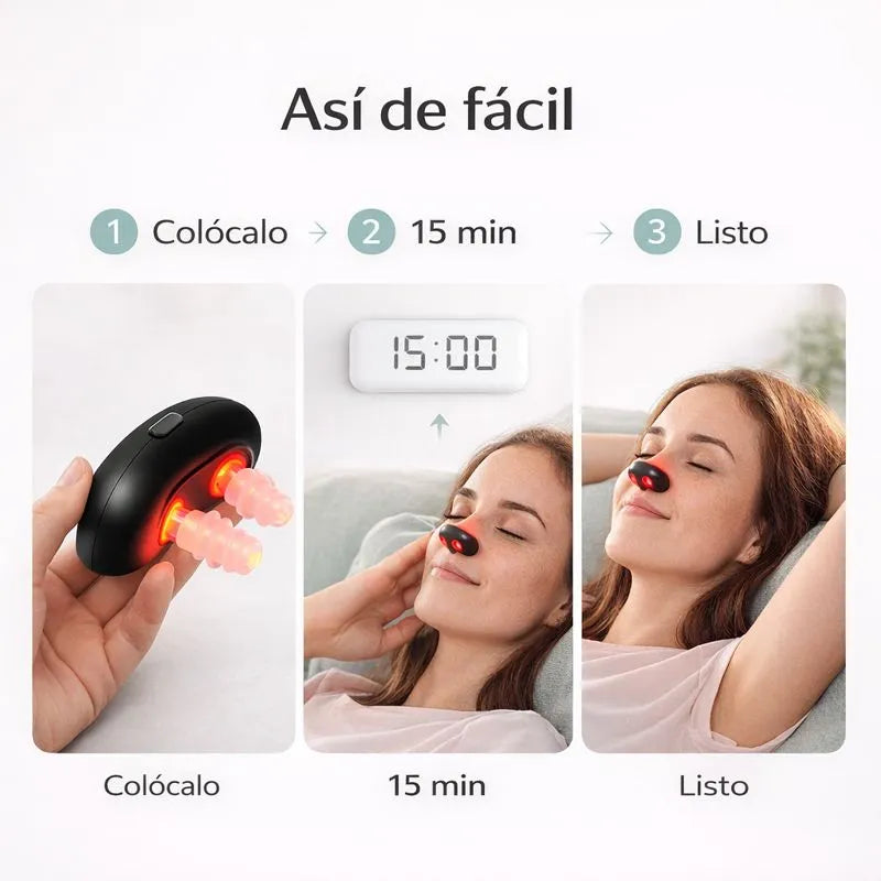 Dispositivo de terapia nasal luz roja