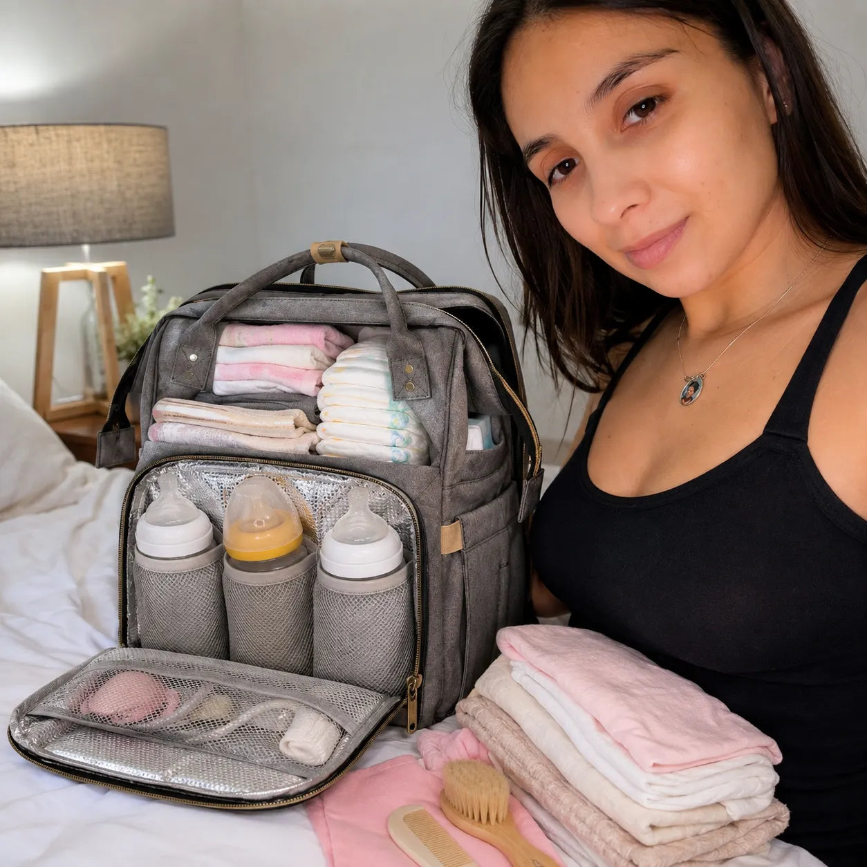 Bolso con cuna para bebes