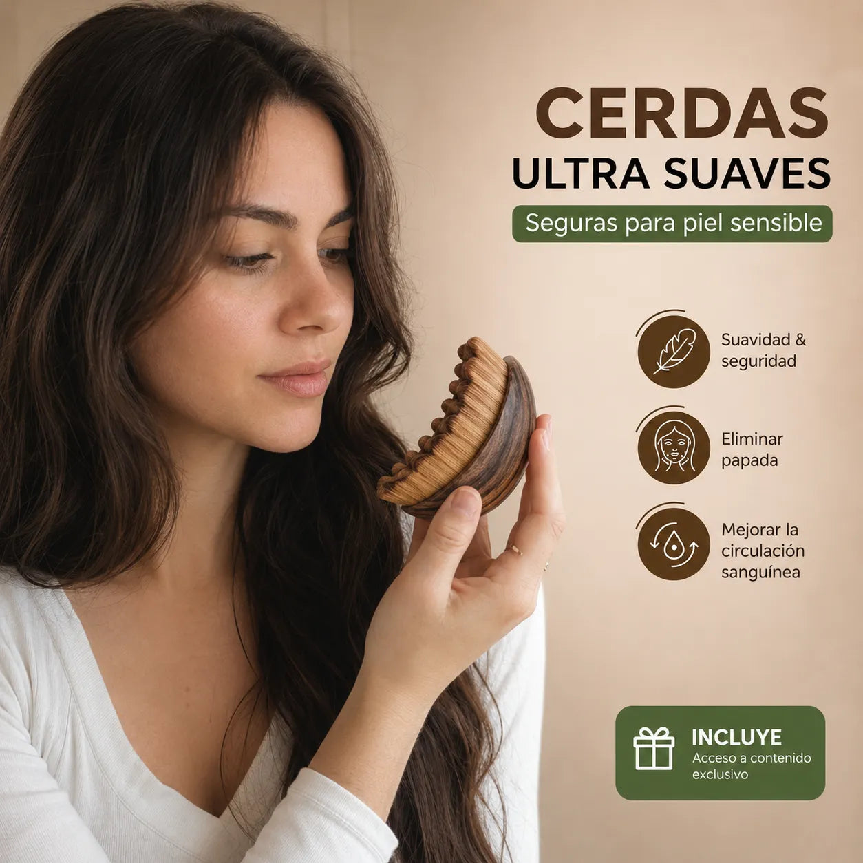 Cepillo para drenaje linfatico